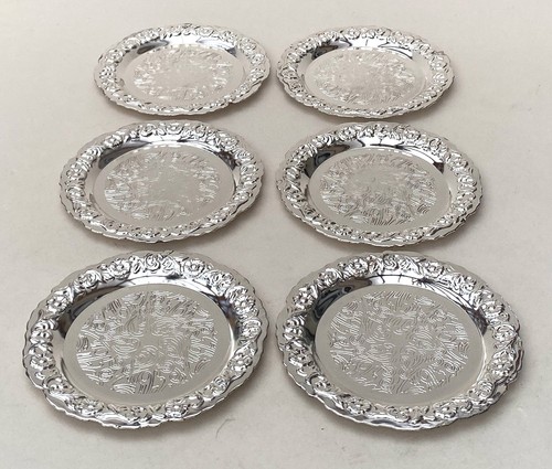Vintage silver plate engraved - plate,