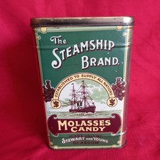 VINTAGE SCOTTISH NATIONAL EXHIBITION, THE STEAMSHIP BRAND, MOLASSES CANDY TIN