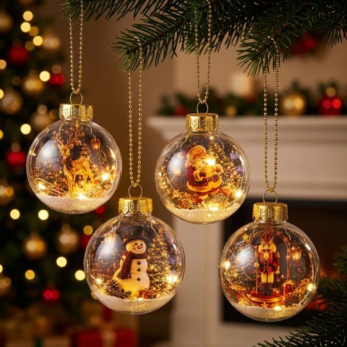 Lighted xmas ball ornament - xmas,