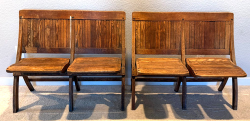 Antique church pews folding - antique,