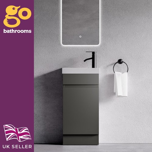 400 matt grey cloakroom - grey,