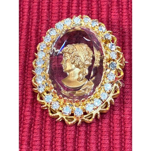 Vintage reverse carved lady - vintage,