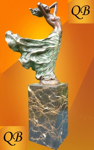 Art deco bronze figurine - art,