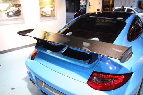 Gt3 carbon fiber rear spoiler - fiber,