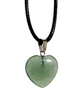Jade Heart Necklace Crystal
