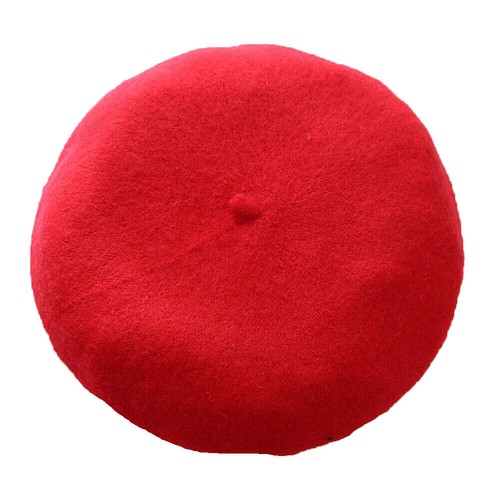 Wool blend beret plain ladies - blend,