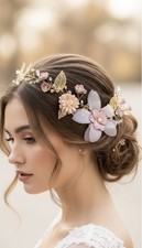 Hair Vine Floral Origami Pink