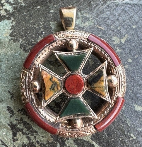 Victorian gold scottish agate - victorian,
