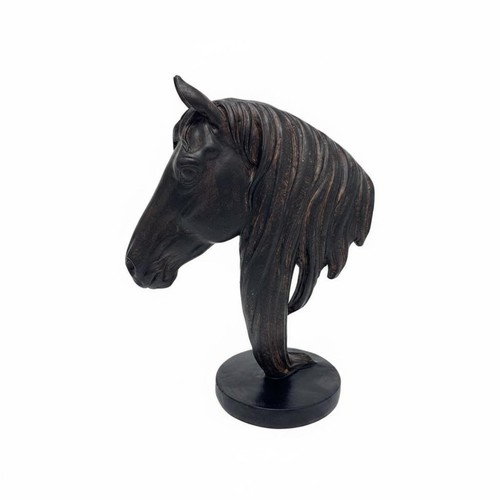 Resin horse head ornament - resin,