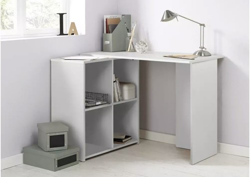 White wooden computer desk - computer,