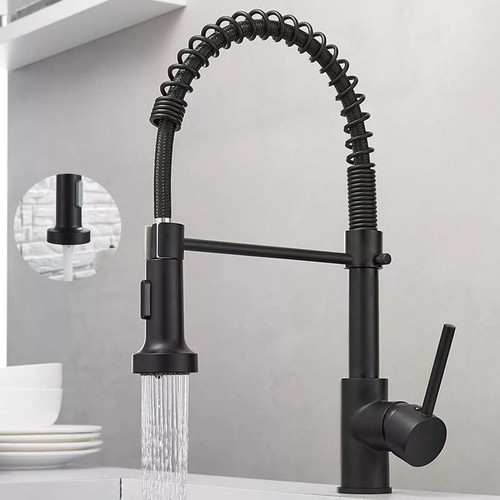 Matt black kitchen sink mixer - matt,