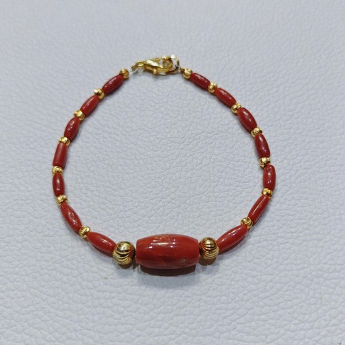 Natural coral bracelet genuine - coral,