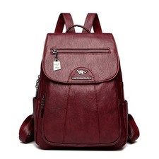 Anti-theft Leather Backpack