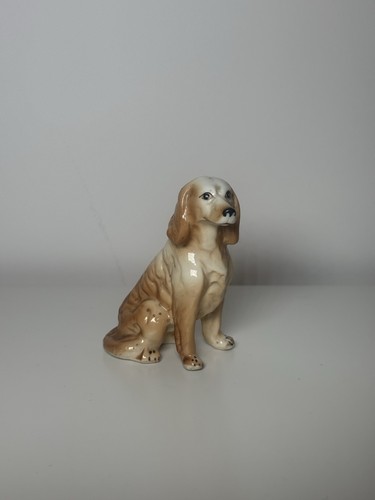 Vintage ceramic spaniel dog - ceramic,