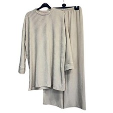 Ladies Ribbed Coord Set Crew