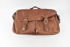 M&S Collezione Men's Satchel Shoulder Bag Genuine Leather Brown Travel Messenger