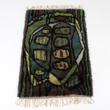 Vintage Swedish Rya Rug INGEGERD HYLTÉN-CAVALLIUS 1950s/60s Mid Century