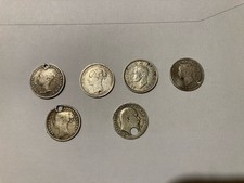 6x Silver Three Pence Coins