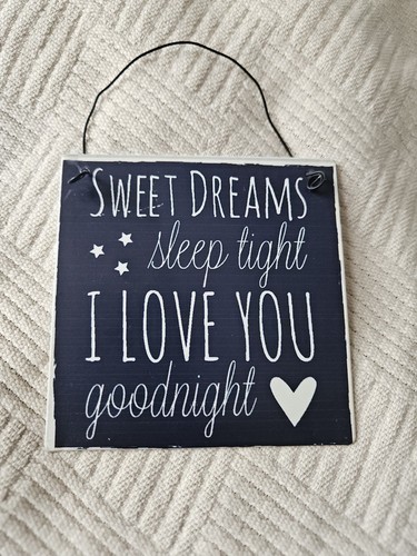 Navy white metal hanging - navy,