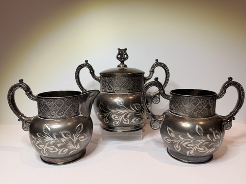Antique aurora silver plate - aurora,