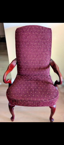 Antique burgundy chair - burgundy, –