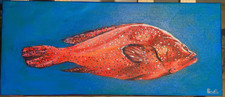 Original fish painting, OPEN