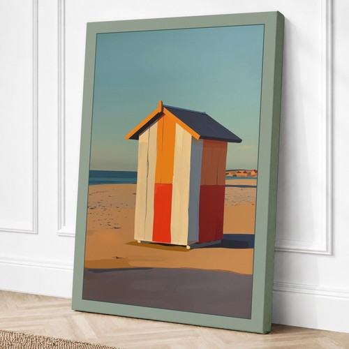 Striped beach hut coastal - striped,