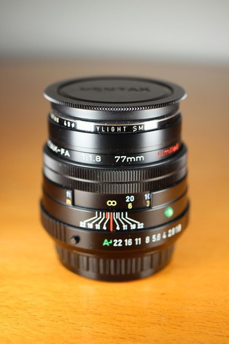 Pentax smc 77mm 8 - pentax-fa, f1.8