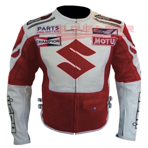 Suzuki icon red - red, cowhide