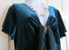 Ladies BM Dark Jade/Teal  midi dress - Size 18 Diamante Detail - FREE POSTAGE*