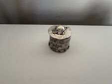 Silver Scenes Trinket Box Keepsake Box With Hat Detail Silver Plated