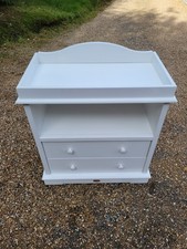 Boori Country white painted baby changing table with two drawers and shelf