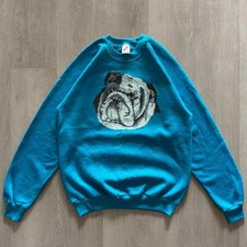 Vintage Jerzees Teal Bulldog