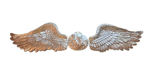 Silver angel wings wall - silver,