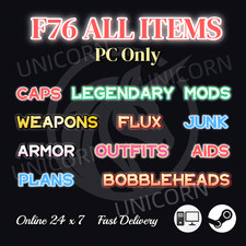 ✨Fallout 76 PC✅Caps/Junk/Legendary Mod/Power Armor/Plan/Mods/Bobblehead/Outfit✅
