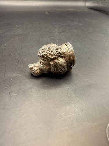 Antique silver poodle - antique,