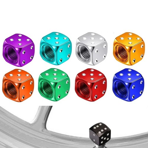 4pc dice tyre valve dust - dust, caps