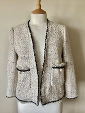ZARA WOMAN CREAM TWEED BOUCLE