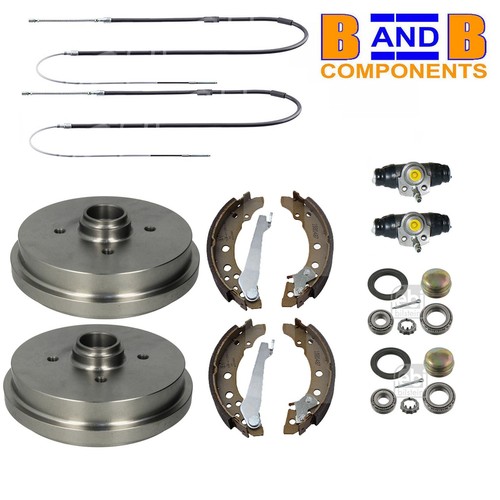 Brake drum shoes - drum, vw