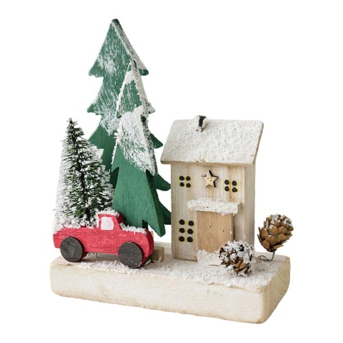 Small christmas snow village - christmas,
