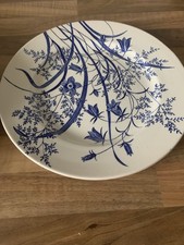 Staffordshire Ironstone Dinner Plates Vintage Blue and White x 5 Excellent Cond
