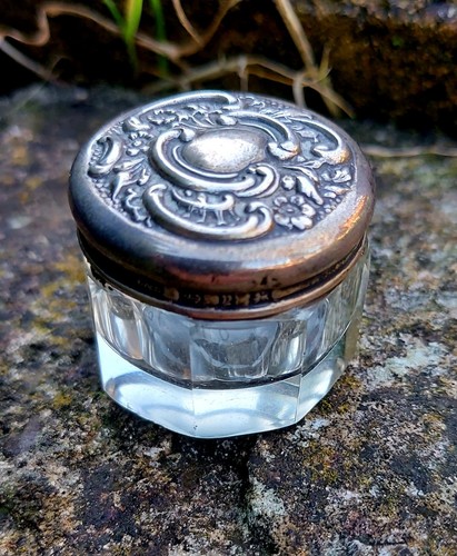 Antique sterling silver pill - antique,