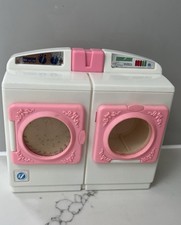Vintage 1993 Mattel Magic Action Barbie Washer & Dryer Laundry Center 
