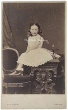 CDV LINCOLN GIRL IN WHITE