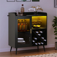 Small Bar Cabinet with LED