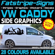 to fit VW CADDY ADVENTURE MOUNTAINS GRAPHICS STICKERS DECALS CAMPERVAN DAY VAN