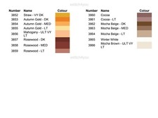 3852 - 3866   DMC CROSS STITCH
