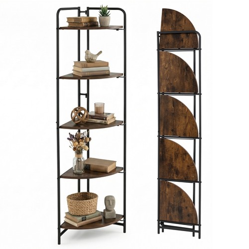 Costway tier folding corner - costway, 5-tier