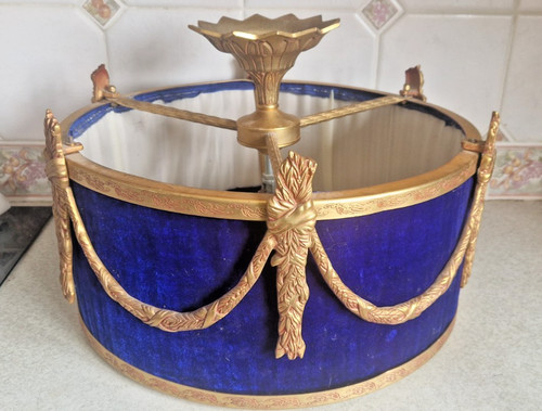 Victorian style blue velvet - victorian,