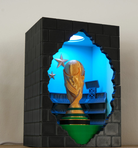 World cup trophy replica - world, lamp